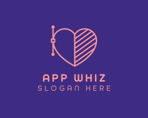 Dating Heart App logo design