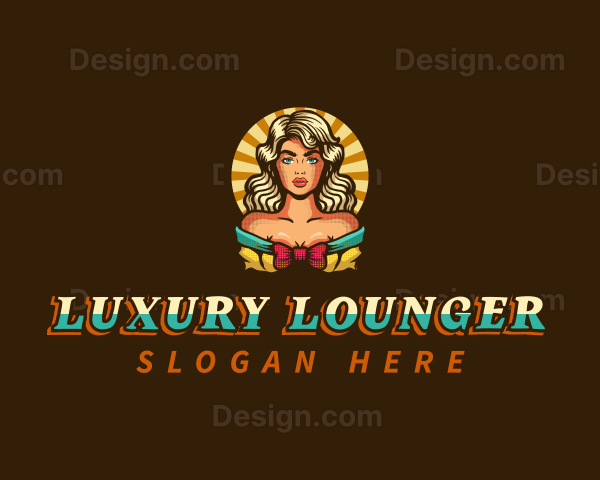 Pinup Woman Model Logo