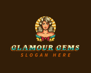 Pinup Woman Model  logo design