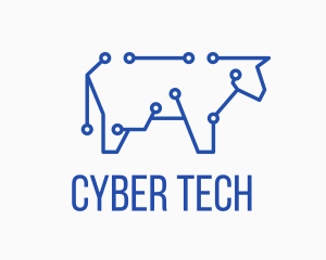 Blue Cyber Cow logo