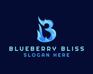 Blue Water Letter B Company logo design