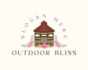 Floral Gazebo Garden logo design