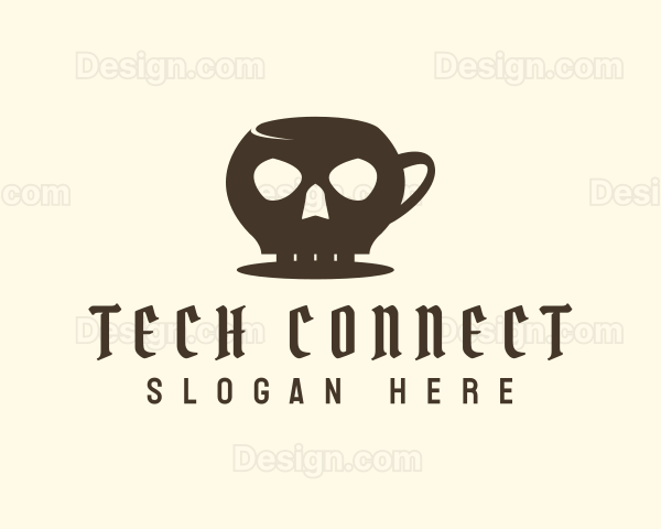 Skull Coffe Mug Logo