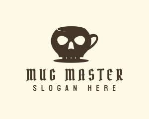 Skull Coffe Mug logo design