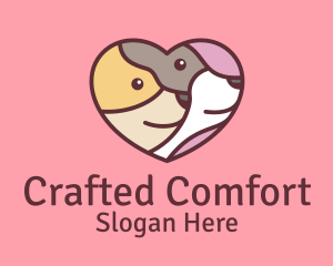 Pet Dog Love Care Logo