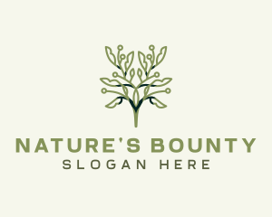 Natural Organic Leaves logo design