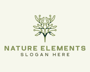 Natural Organic Leaves logo design