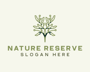 Natural Organic Leaves logo design