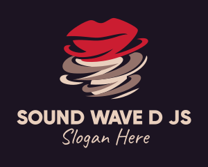 Red Lips Tornado logo design