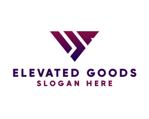 Modern Triangle Shape logo design