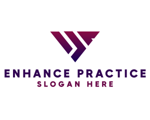 Modern Triangle Shape logo design