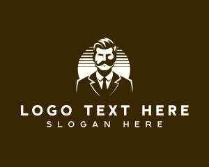 Gentleman Mustache Grooming logo