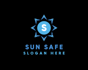 Crystal Sun Star Decoration  logo design