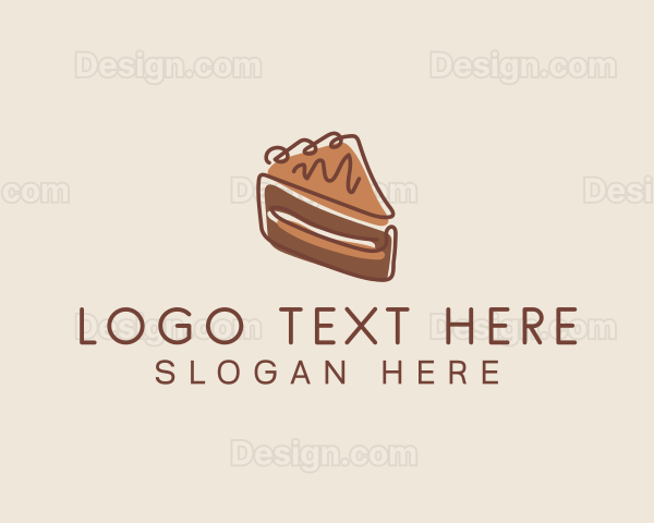 Chocolate Cake Slice Logo