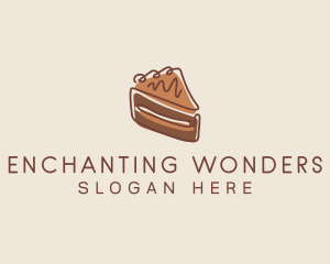 Chocolate Cake Slice logo design