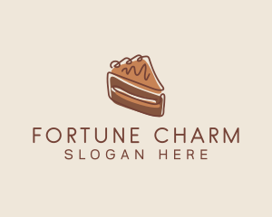 Chocolate Cake Slice logo design