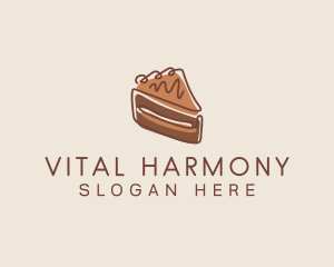 Chocolate Cake Slice logo design