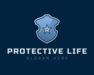 Protection Shield Star logo design