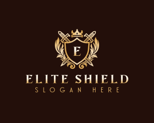 Luxury Sword Shield Crest logo design