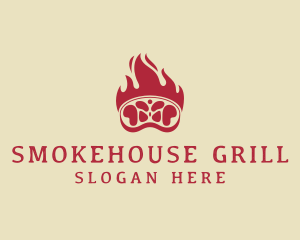 Flaming Meat Barbecue logo