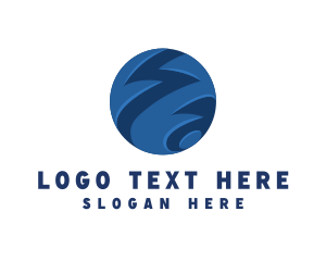 Modern Zigzag Globe logo