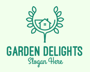 Green Home Gardening logo design