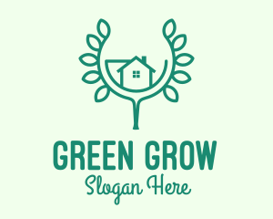 Green Home Gardening logo design