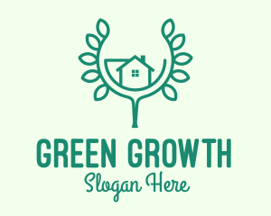 Green Home Gardening logo design