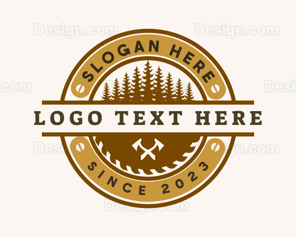 Forest Wood Lumberjack Logo