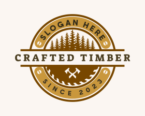 Forest Wood Lumberjack logo design