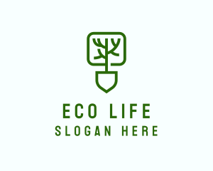 Shovel Eco Planting logo design