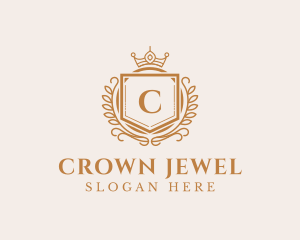 Crown Deluxe Shield logo design