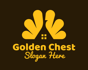 Golden Peacock House logo design