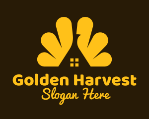 Golden Peacock House logo design