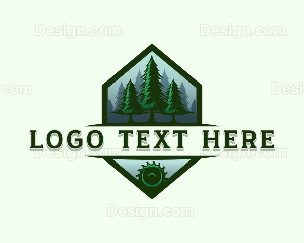 Pine Tree Forest Lumber Logo