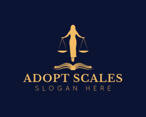 Lady Justice Scale logo design