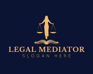 Lady Justice Scale logo design