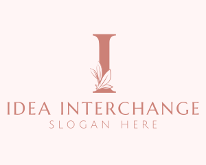 Elegant Leaves Letter I logo design