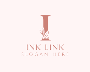 Elegant Leaves Letter I logo design