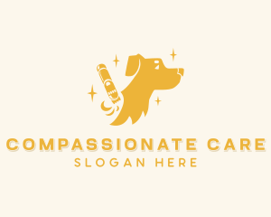 Dog Pet Care Grooming logo design