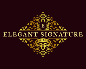 Elegant Luxe Coronet logo design