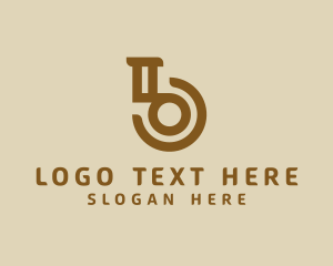 Modern Geometric Letter B logo