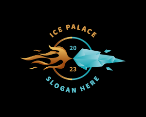 Fire Ice Hot Cold logo design