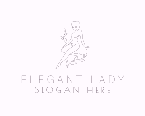 Nude Nature Lady  logo design