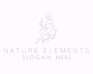 Nude Nature Lady  logo design