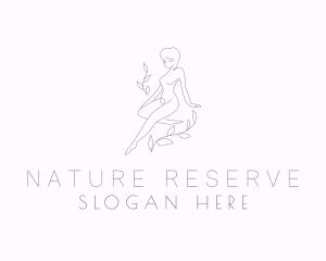 Nude Nature Lady  logo design