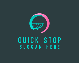 Supermarket Grocery Cart logo design