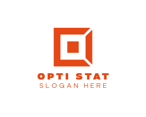 Digital Square Letter O logo design