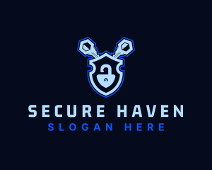 Locksmith Security Key logo design