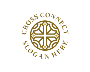 Christian Parish Cross logo design